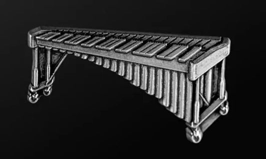 Musician Designer Silver Marimba Pin