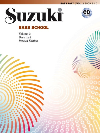 Suzuki Bass School Volume 2 Book/CD - Double Bass, International Edition Summy Birchard 40730