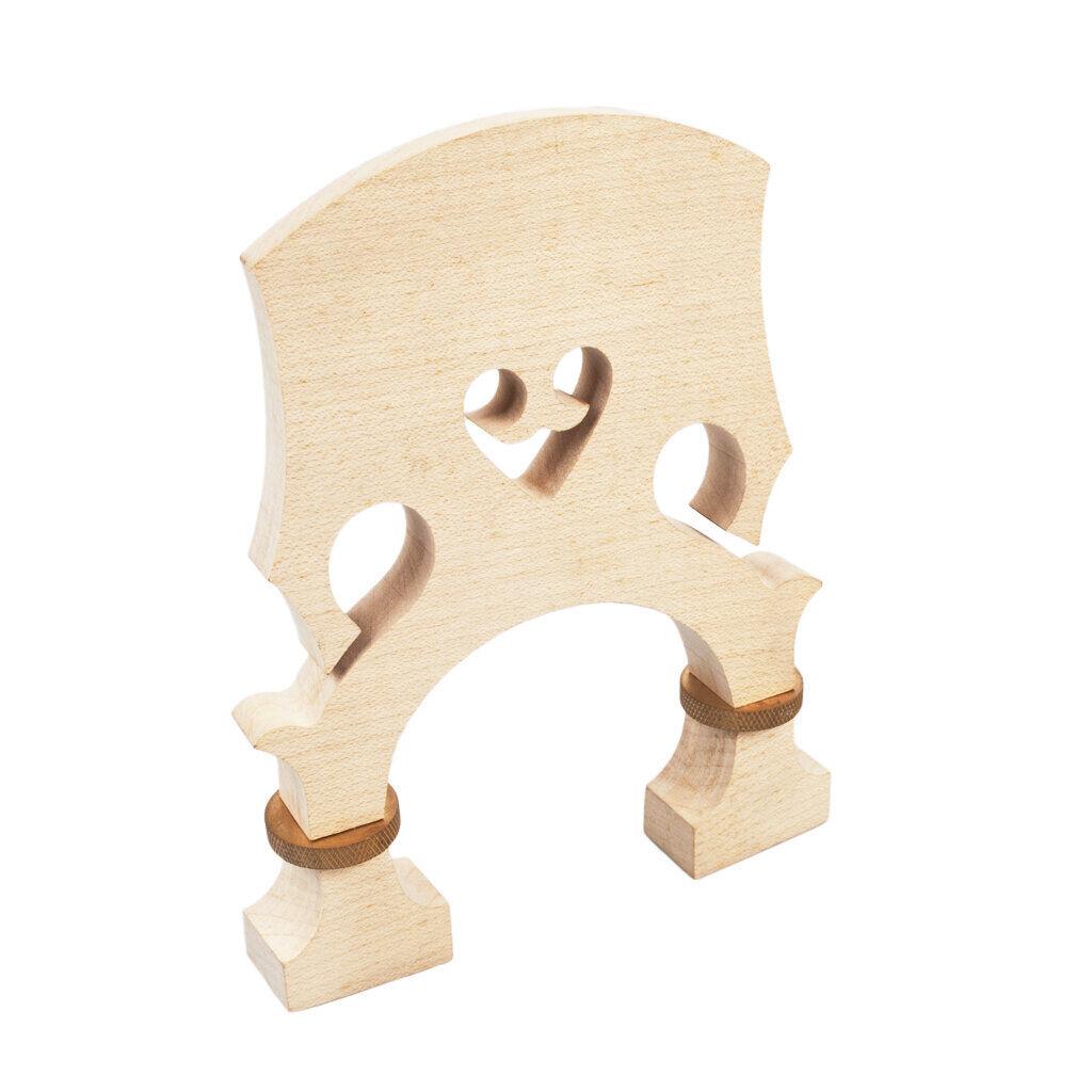 Vivo Bass Height Adjustable Bridge for 3/4 Size Double Bass, Maple Material, Includes Adjuster Screws