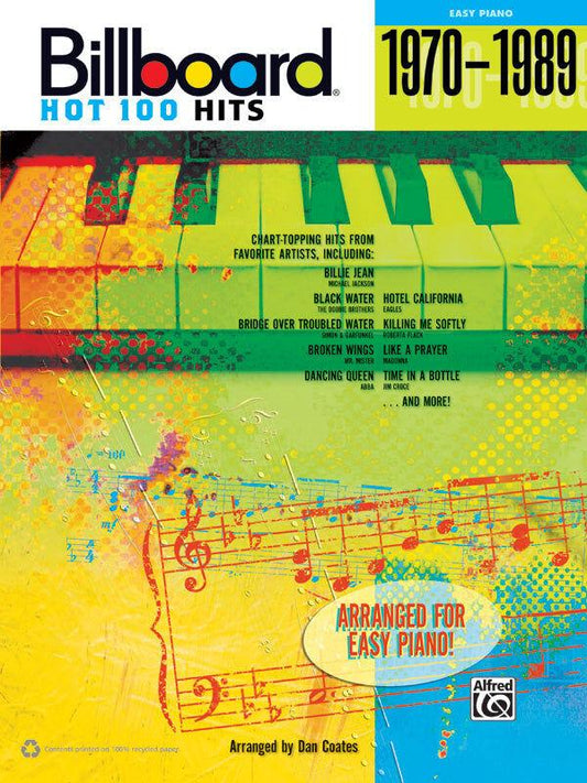 Billboard Hot 100 Hits Piano Sheet Music 1970-1989