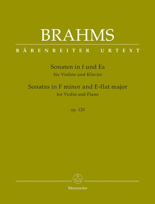 Sonatas in F Minor & E-flat Op. 120 for Violin and Piano Sheet Music