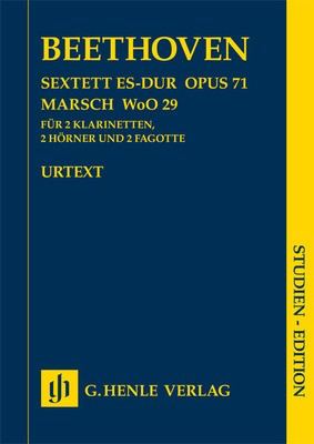 Sextet in Eb Op 71 and March WoO 29 Study Score for Wind Instruments