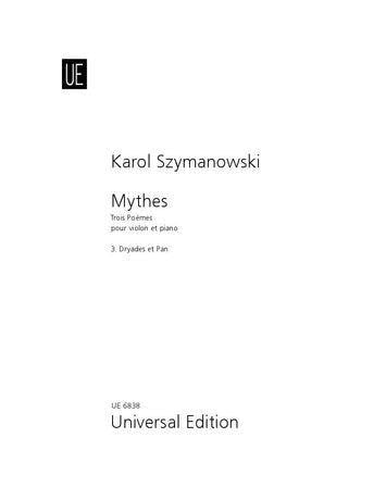 Mythes 3 Dryades et Pan Sheet Music for Violin and Piano