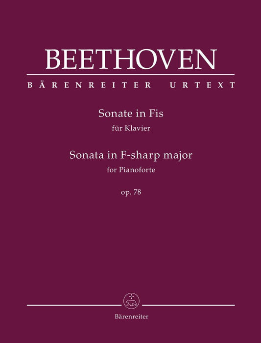 Beethoven Piano Sonata F# Major Op. 78 Sheet Music for Piano Solo