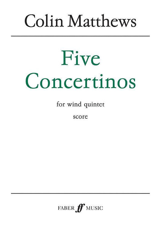5 Concertinos for Wind Quintet (Study Score) - Faber 0571515088