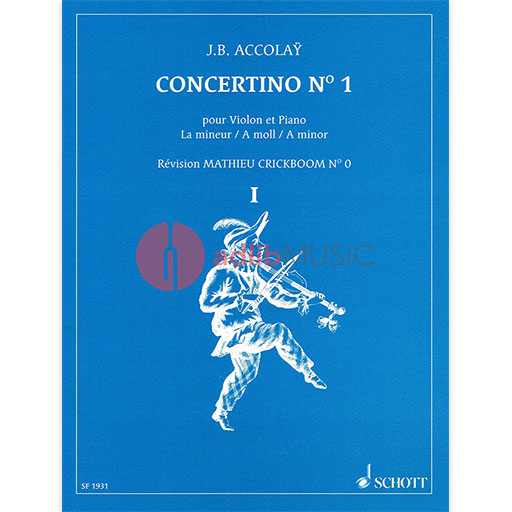Accolay Concertino No 1 in A Minor for Violin and Piano Sheet Music
