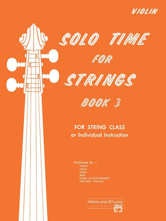 Solo Time for Strings Book 3 Violin Sheet Music