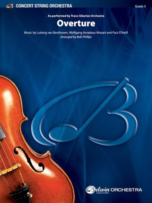 Beethoven/Mozart Overture String Orchestra Grade 3 Score/Parts Arranged by O'Neill/Phillips Belwin 44817