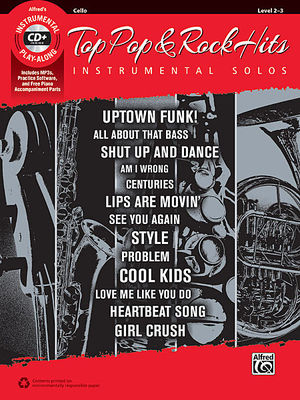Top Pop & Rock Hits Instrumental Solos for Cello with CD