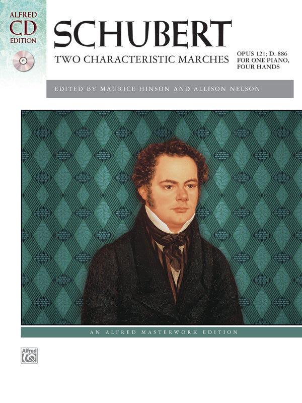 Two Characteristic Marches Op. 121 D886 Piano Sheet Music with CD