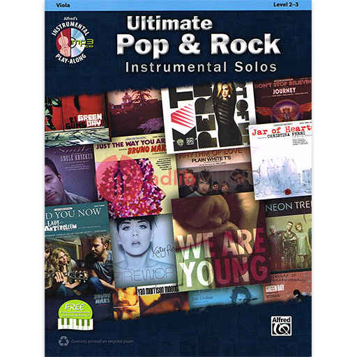 Ultimate Pop & Rock Instrumental Solos for Viola Book/CD - Alfred Music