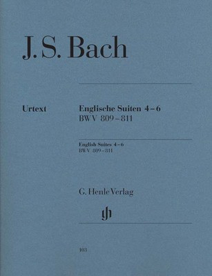 Bach English Suites 4-6 BWV 809-811 Urtext Edition for Piano