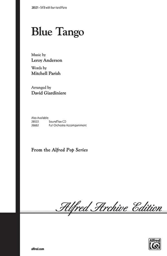 Blue Tango SATB Choral Sheet Music with 4-Hand Piano Accompaniment