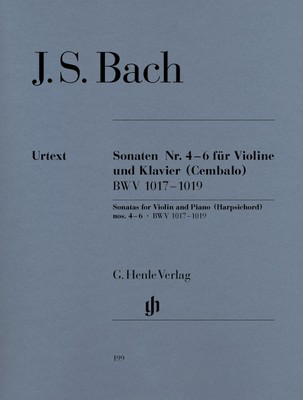 Bach Sonatas for Violin and Piano 4-6 BWV 1017-1019 Urtext Edition