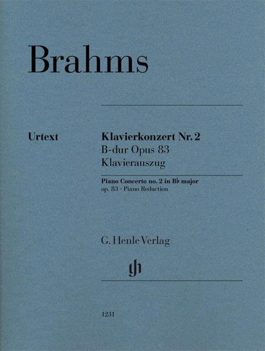 Brahms Piano Concerto No. 2 in Bb Major Op. 83 for 2 Pianos 4 Hands Henle HN1231