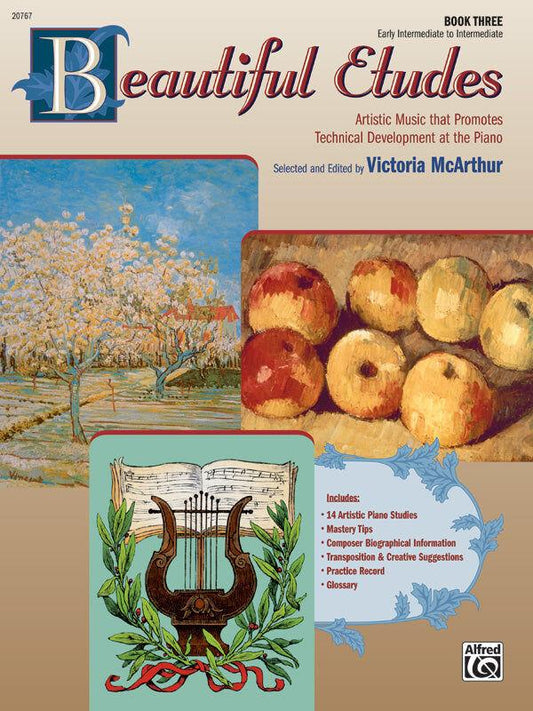 Beautiful Etudes Piano Sheet Music Book 3 for Early Intermediate to Intermediate Levels