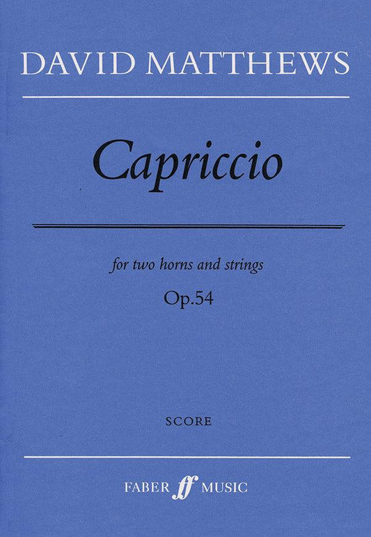 Capriccio Op. 54 for 2 Horns & Strings Full Score - Faber 0571518311