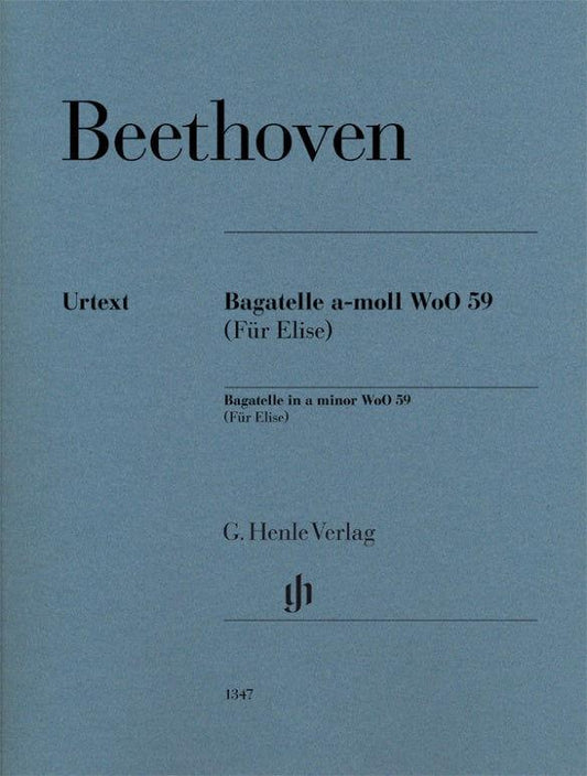 Beethoven - Fur Elise AMin WoO59 Piano Sheet Music Henle HN1347