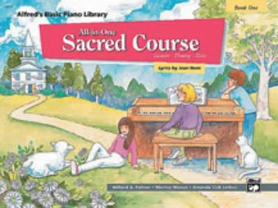 Alfred's Basic All-in-One Sacred Course Book 1 - Piano Sheet Music and Method Book