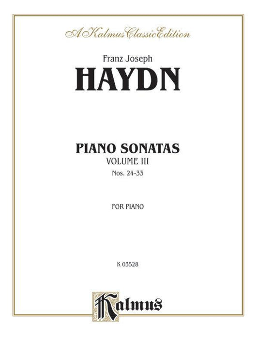 Sonatas 43 BK 3 No 24-33 Piano Sheet Music by Franz Joseph Haydn