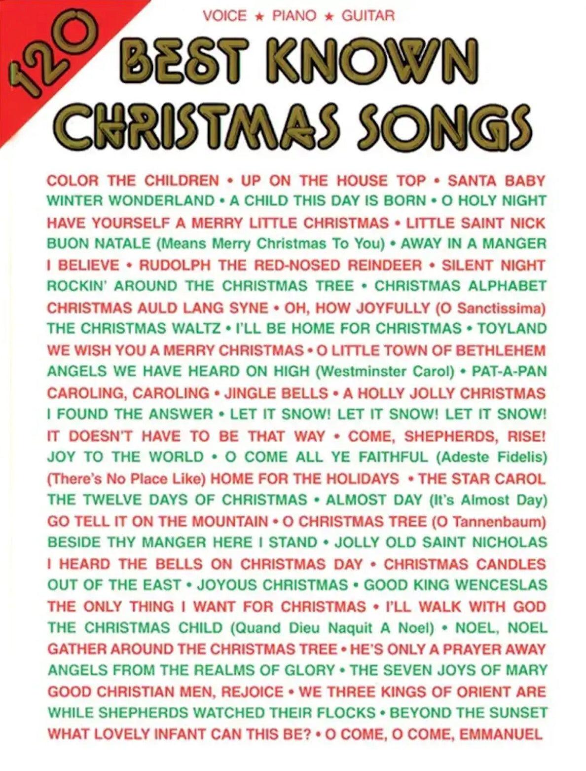 Best Known Christmas Songs PVG Sheet Music