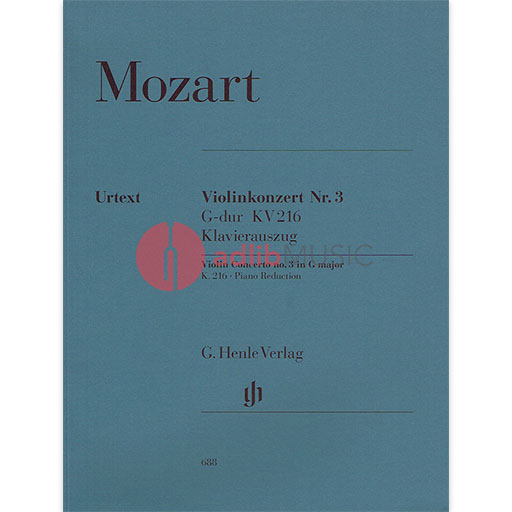 Violin Concerto No 3 in G Major K 216 Urtext Edition for Violin and Piano