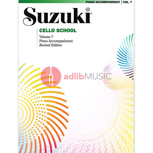 Suzuki Cello School Volume 7 - Piano Accompaniment International Edition Summy Birchard 0362S