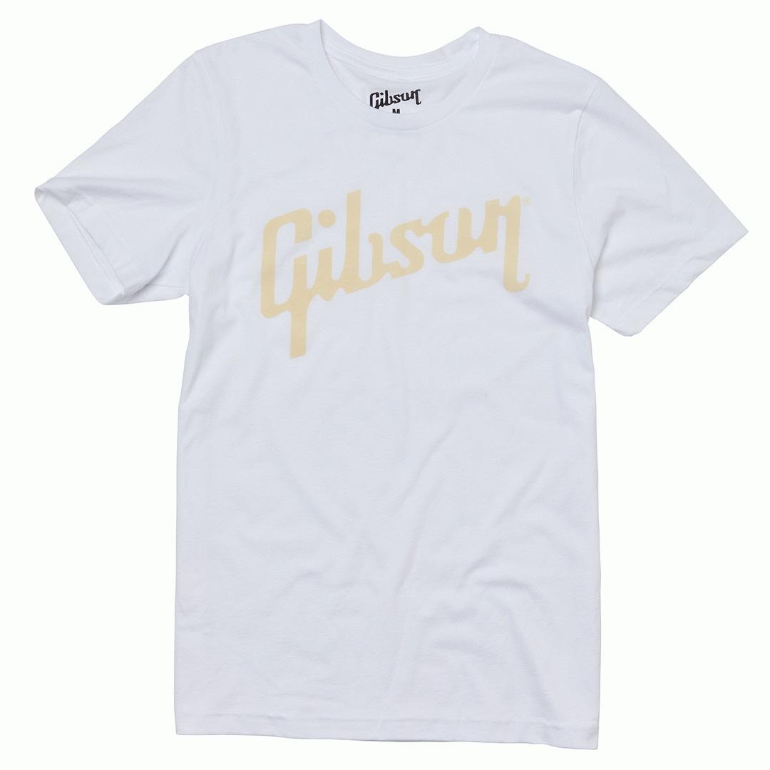 Gibson Distressed Logo Tee (White) X Small