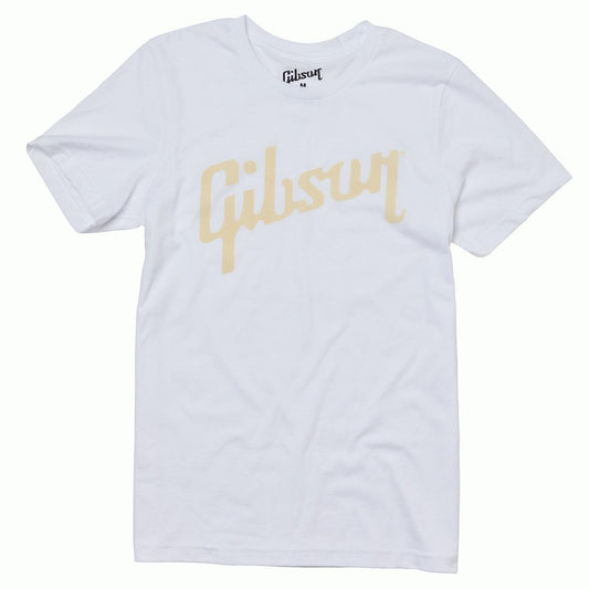 Gibson Distressed Logo Tee (White) X Small