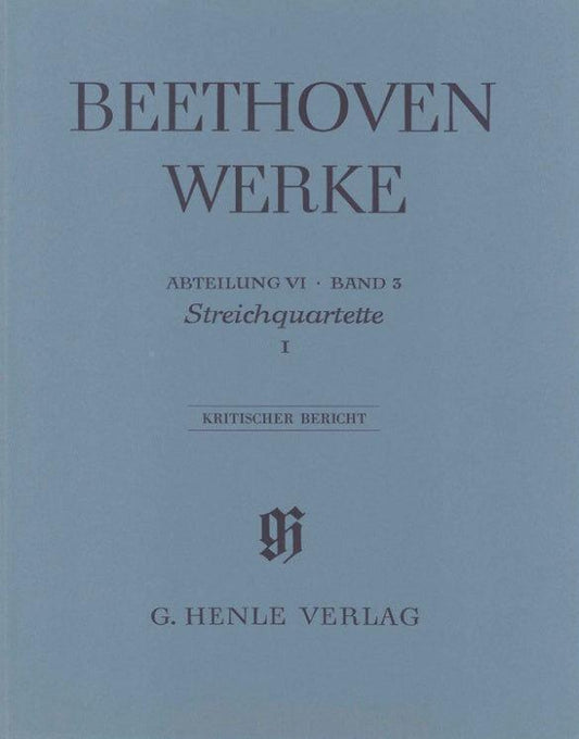 Beethoven String Quartets Op 18 Nos 1-6 Op 14 No 1 Full Score - Henle Edition