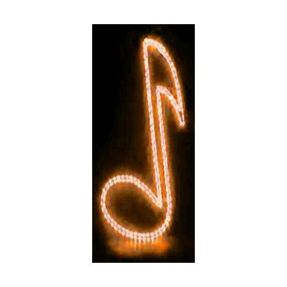 MBT Lighting NL3OR Musical Note Shaped Rope Lighting - Orange Strip Lighting