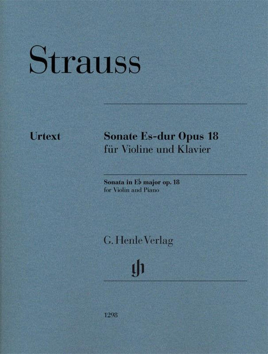 Strauss Violin Sonata in Eb Major Op 18 for Violin and Piano Accompaniment