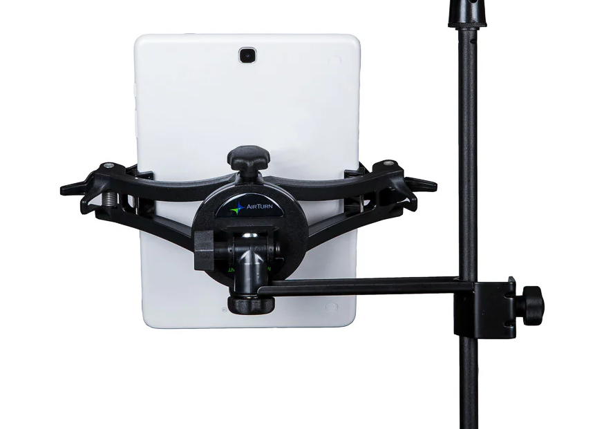 AirTurn Manos Universal Tablet Holder with Side Mount Clamp for Smartphones and Tablets