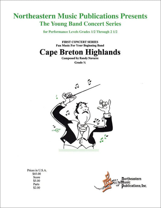 Cape Breton Highlands Concert Band Sheet Music Grade 1 by Randy Navarre