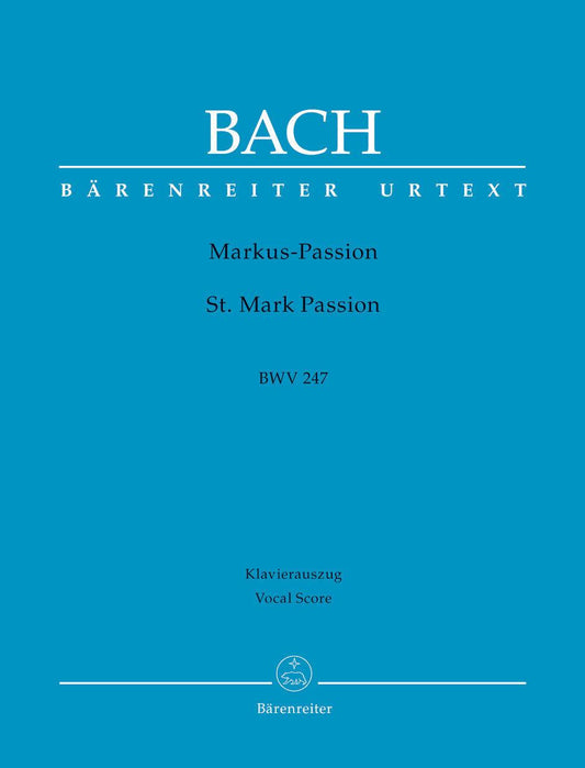 St Mark Passion BWV 247 Vocal Sheet Music