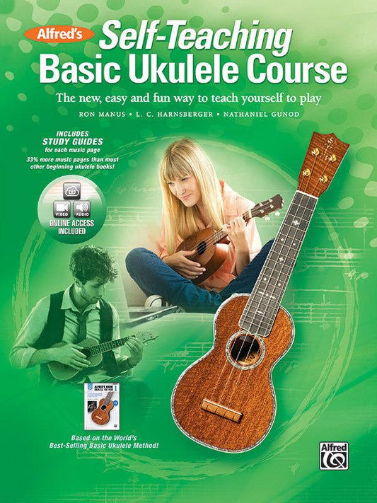 Alfred's Self-Teaching Basic Ukulele Book with CD/DVD and Study Guide