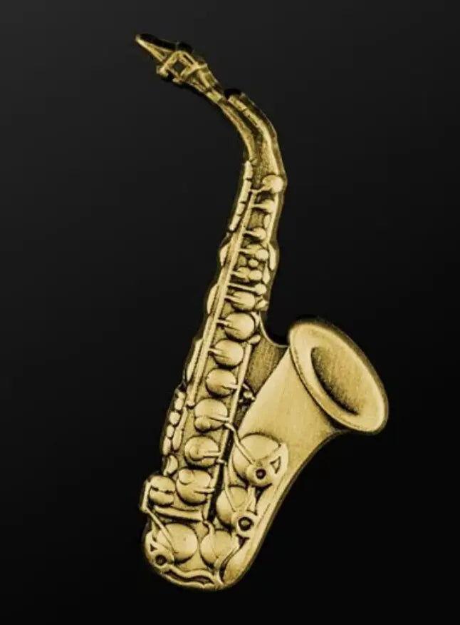 Musician Designer Gold Saxophone Pin