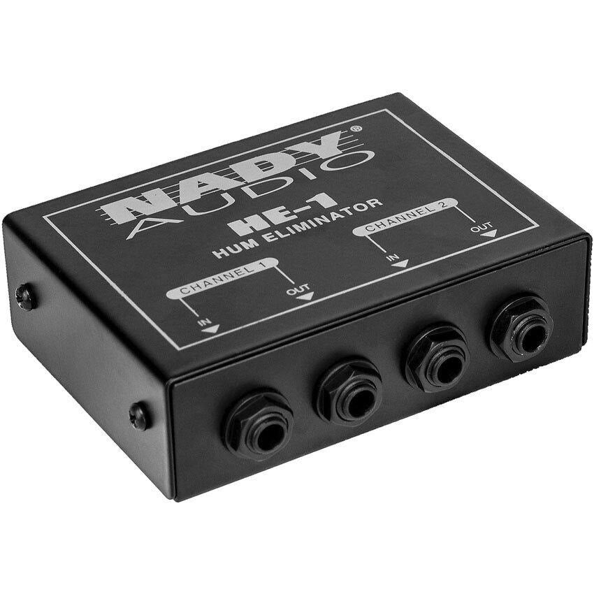 Nady HE-1 Hum Eliminator - Dual Channel Passive Device for Ground Loop Noise Reduction and Signal Conversion