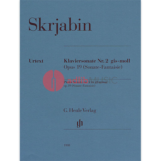 Scriabin Piano Sonata No. 2 G#min Op. 19 Sonate Fantaisie - Piano Sheet Music Henle HN1108