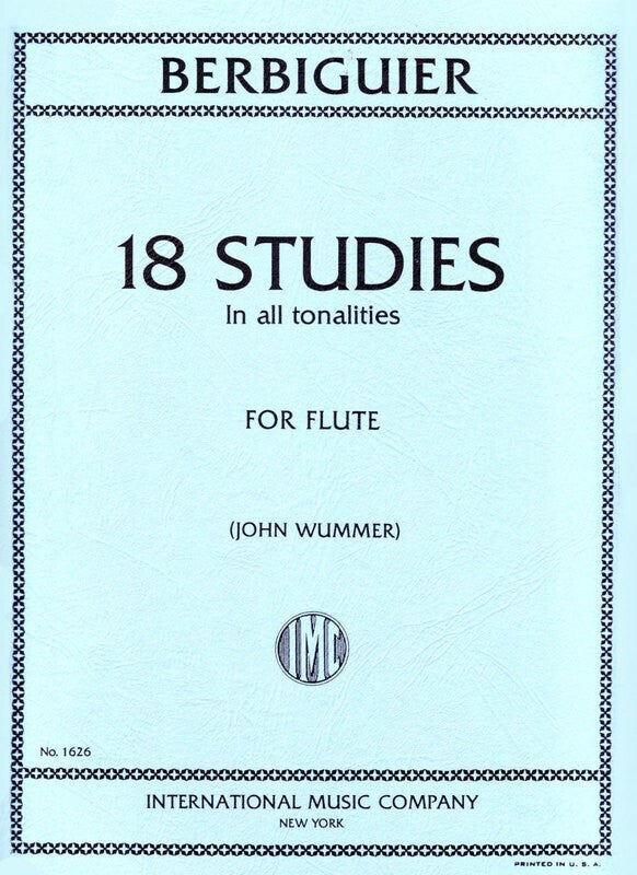 18 Studies for Flute by Berbiguier - IMC1626