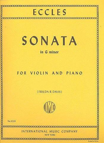 Eccles Sonata in G Minor for Violin and Piano Sheet Music