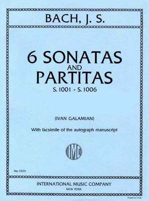 Bach Six Sonatas and Partitas for Violin BWV 1001-1006, Edited by Ivan Galamian