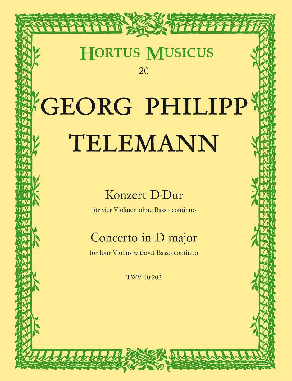 Concerto D for Four Violins by Telemann