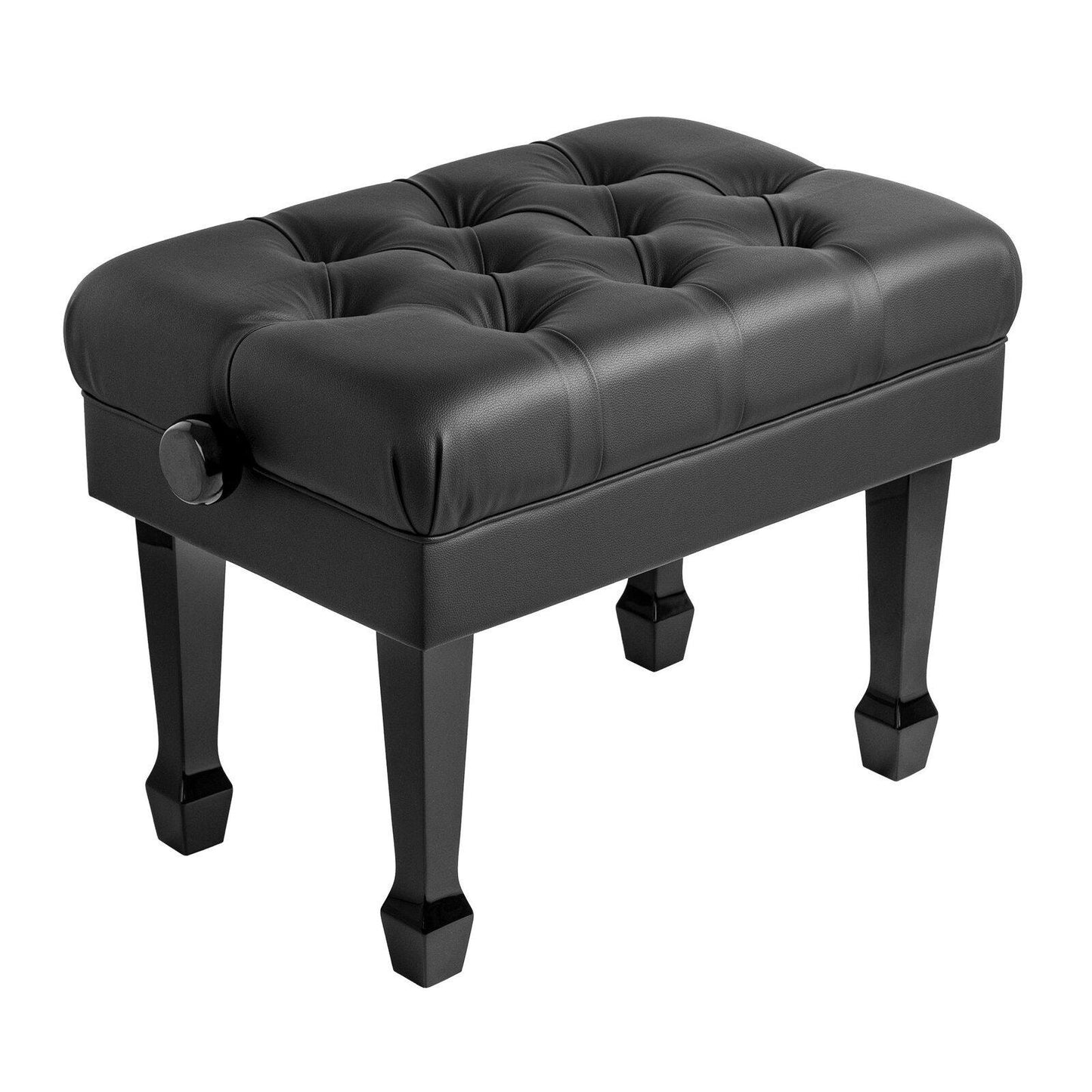 HEMINGWAY Polished ebony High gloss Premium Hydraulic Piano Stool.