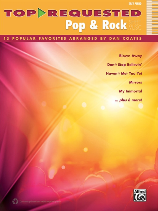 Pop & Rock Sheet Music for Easy Piano by Dan Coates - 13 Popular Tunes