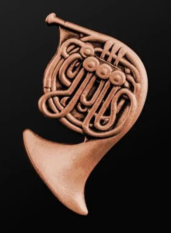 Musician Designer Copper French Horn Pin