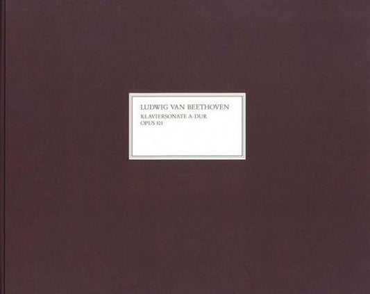 Piano Sonata No 28 in A Major Facsimile Bound Edition - Beethoven - Henle