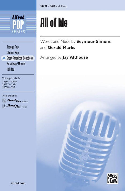All of Me Choral Sheet Music