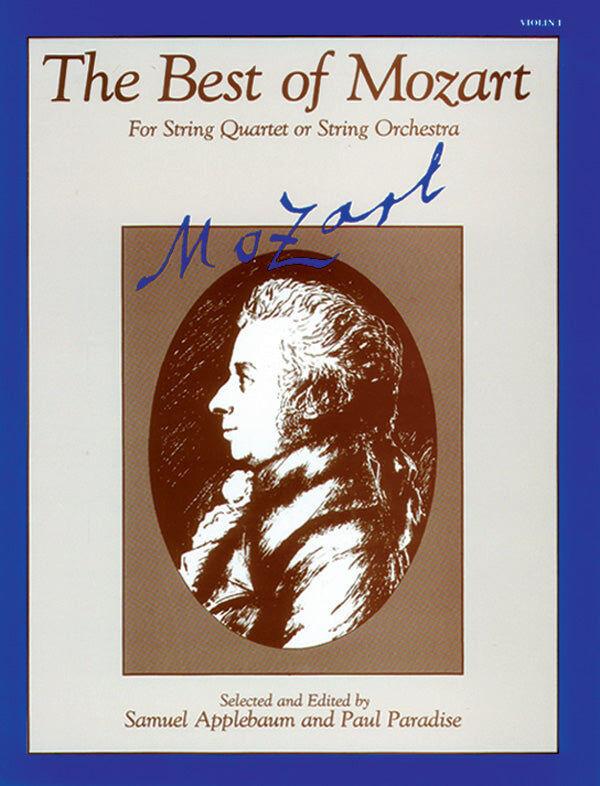 Best of Mozart Violin Sheet Music for String Orchestra, Edited by Applebaum/Parad