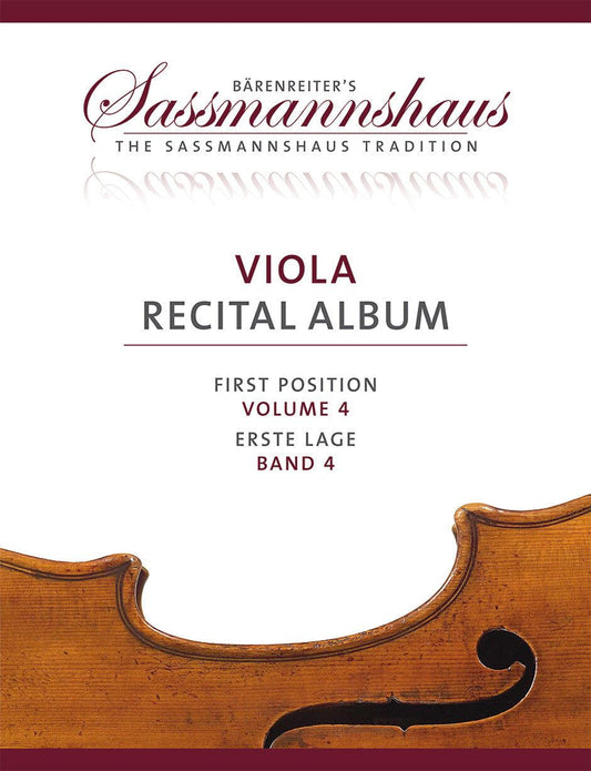 Sassmannshaus Viola Recital Album Volume 4 - Viola Sheet Music and Albums